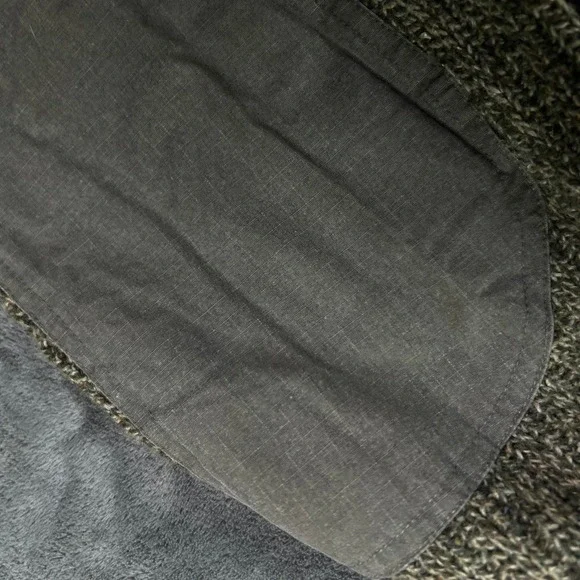 Eddie Bauer Sweater Mens Large Brown Pullover Military Crew Neck Elbow‎ Patches - Picture 10 of 11